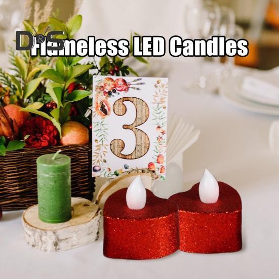 12Pcs Flickering Flameless Candle Lights Battery Operated LED Tea Light Realistic Wicks Light Decoration for Home Table Decor