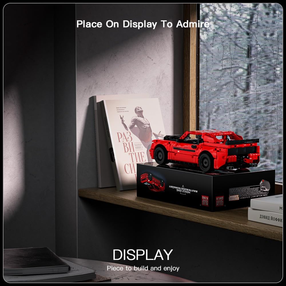 MOULD KING Challenger SRT Hellcat Super Car Block Set Pullable Car Block Set Adult and Children's Building Toys 8+