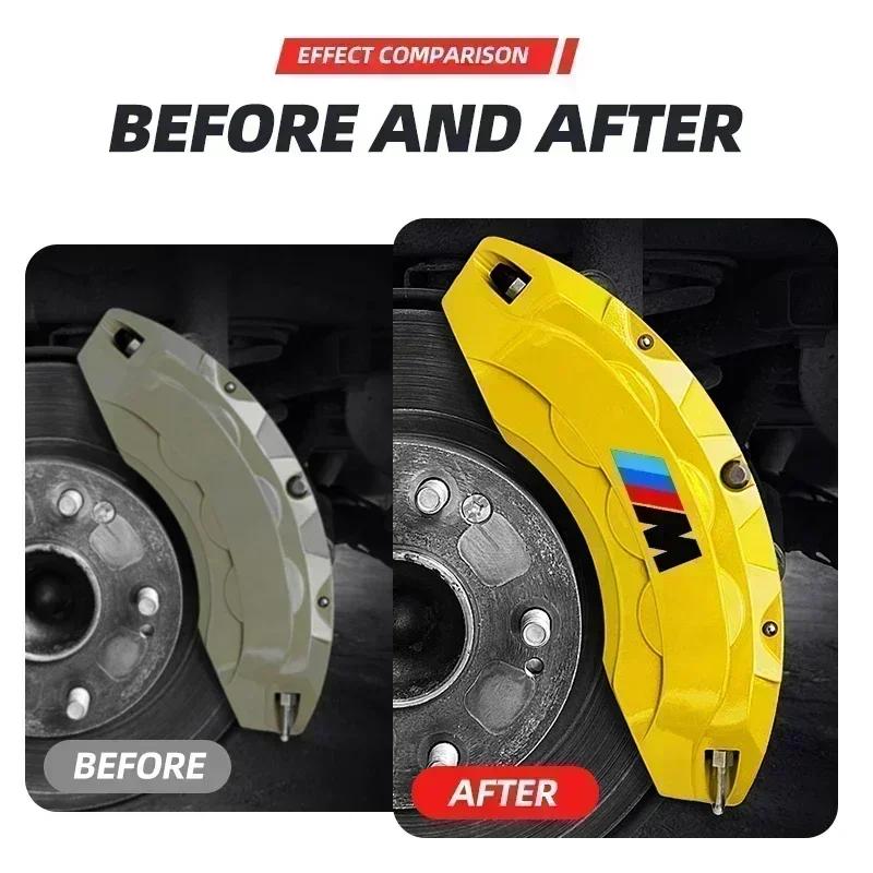1set Car Brake Caliper Badge Emblem Stickers Auto Gadget For Bmw M X1 X3 X5 X6 E30 E90 M3 E84 E83 F25 E91 E60 F15 F16 E70 F30 Z4i1
