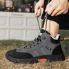Новые модные мужские зимние плюшевые ботинки из искусственной кожи, зимние ботинки с подкладкой, утолщенные, водонепроницаемые, повседневные мужские кроссовки для походов на открытом воздухе