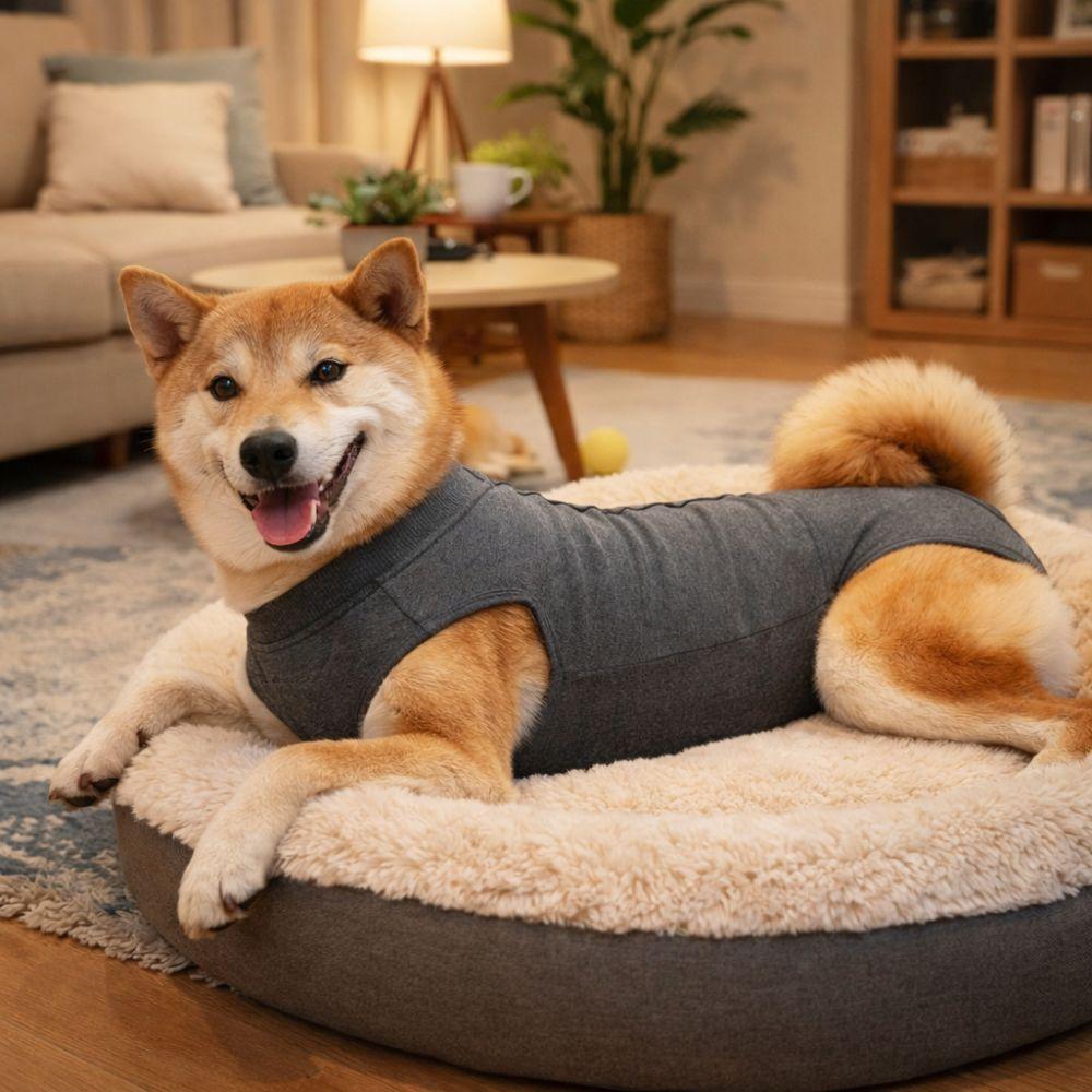 Elastic Dog Recovery Suit Breathable Pet Anti-Lick Suit Abdominal Bandages Cat Jumpsuit  Travel Use