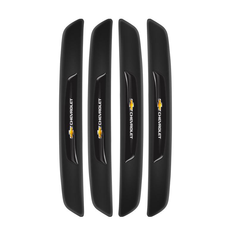 AABHF1 4Pcs Rubber Anti-Collision Strip Car Door Rearview Mirror Protector Stickers For Chevrolet Z71 Aveo Impala Lacetti Malibu Sail