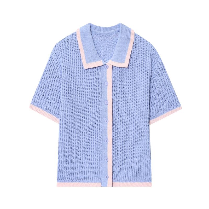 Araltay New Arrival Fashion Style Women's Fashion All-Match Knitting Polo Shirt Outwear Knitting Shorts Suit