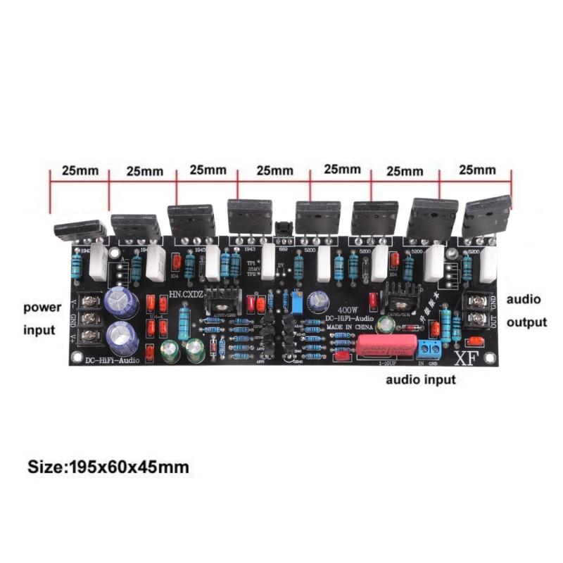 Профессиональный монофонический усилитель мощности 400 Вт Электрические усилители Конструкция с двойным дифференциальным контуром Широкие диапазоны входного напряжения 20 В 90 В