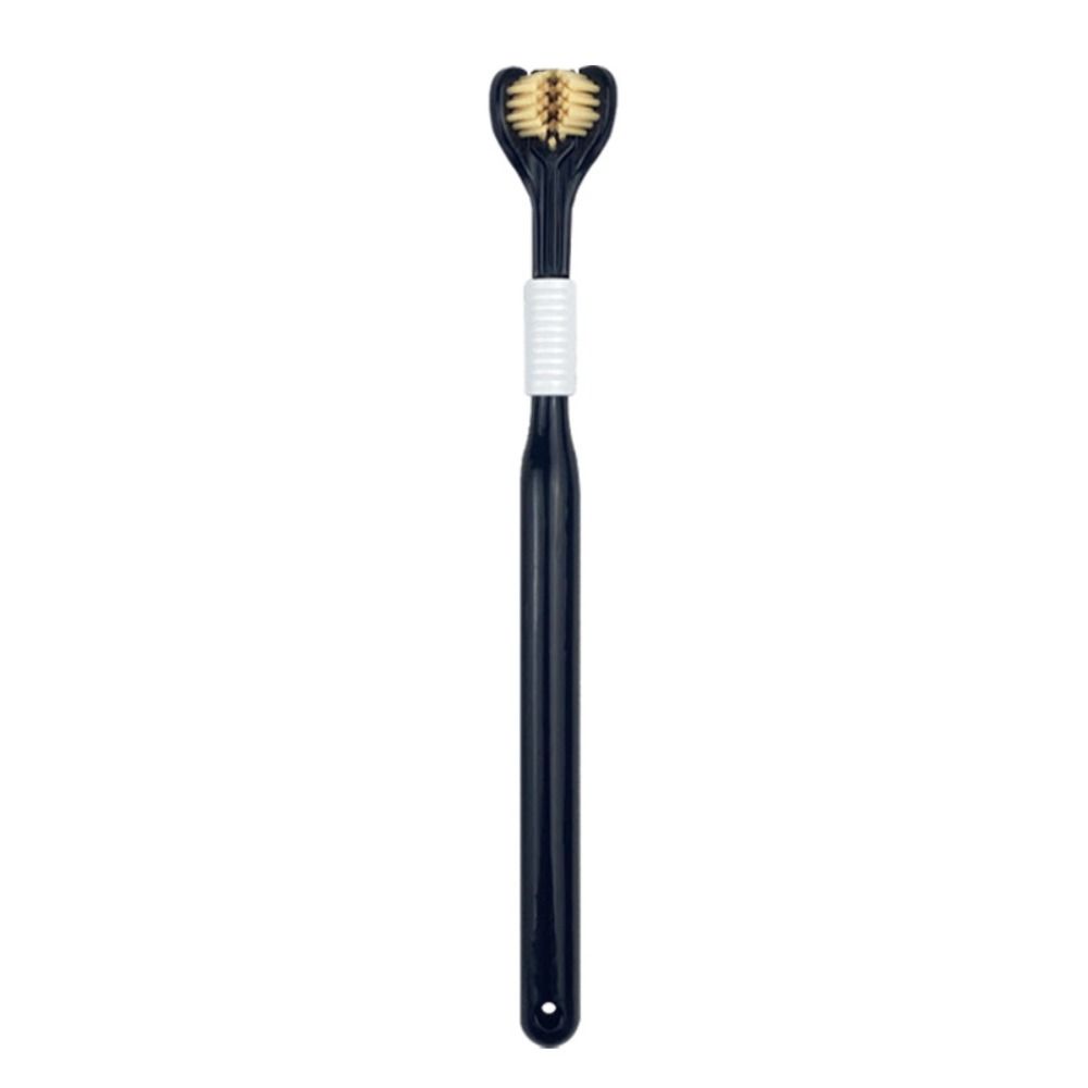 Портативная трехсторонняя зубная щетка с мягкой щетиной V-образной формы для мужчин