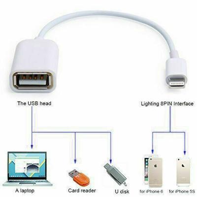 Для Apple Интерфейс «папа-USB-мама» OTG Кабель-адаптер для Apple iPhone 5 5S 6 6s Plus 7