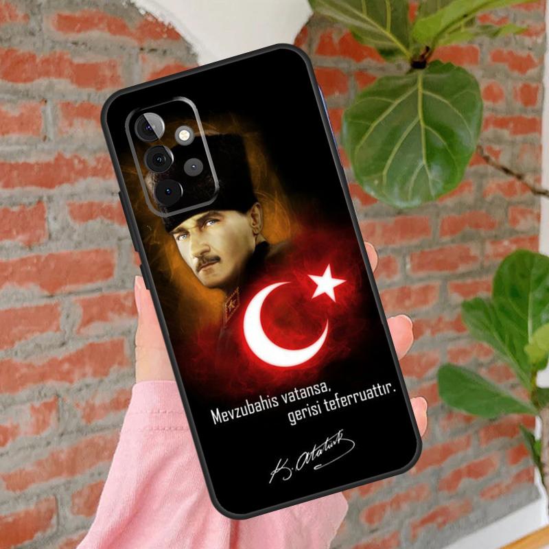 Чехол-подпись Мустафы Кемаля Ататюрка для Samsung Galaxy A55 A35 A25 A15 A53 A33 A13 A51 A71 A12 A32 A52 A14 A34 A54