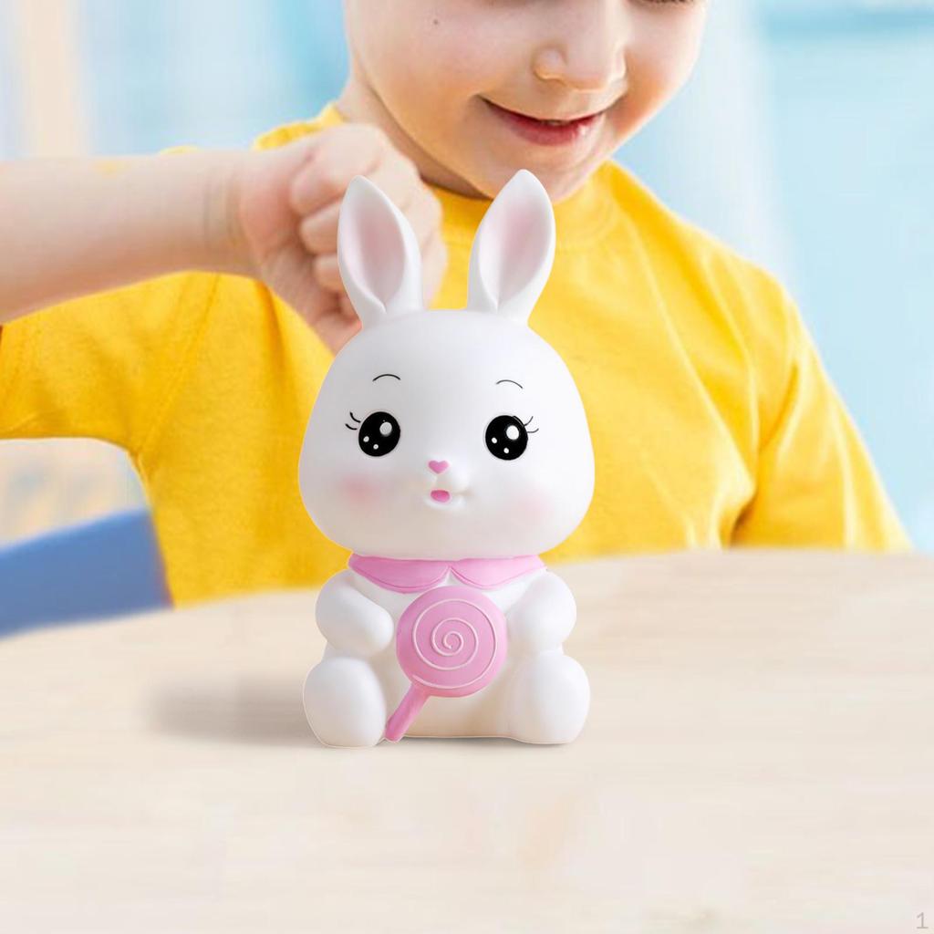 Фигурки кроликов, копилка, настольный милый небьющийся декоративный кролик, банка для экономии денег