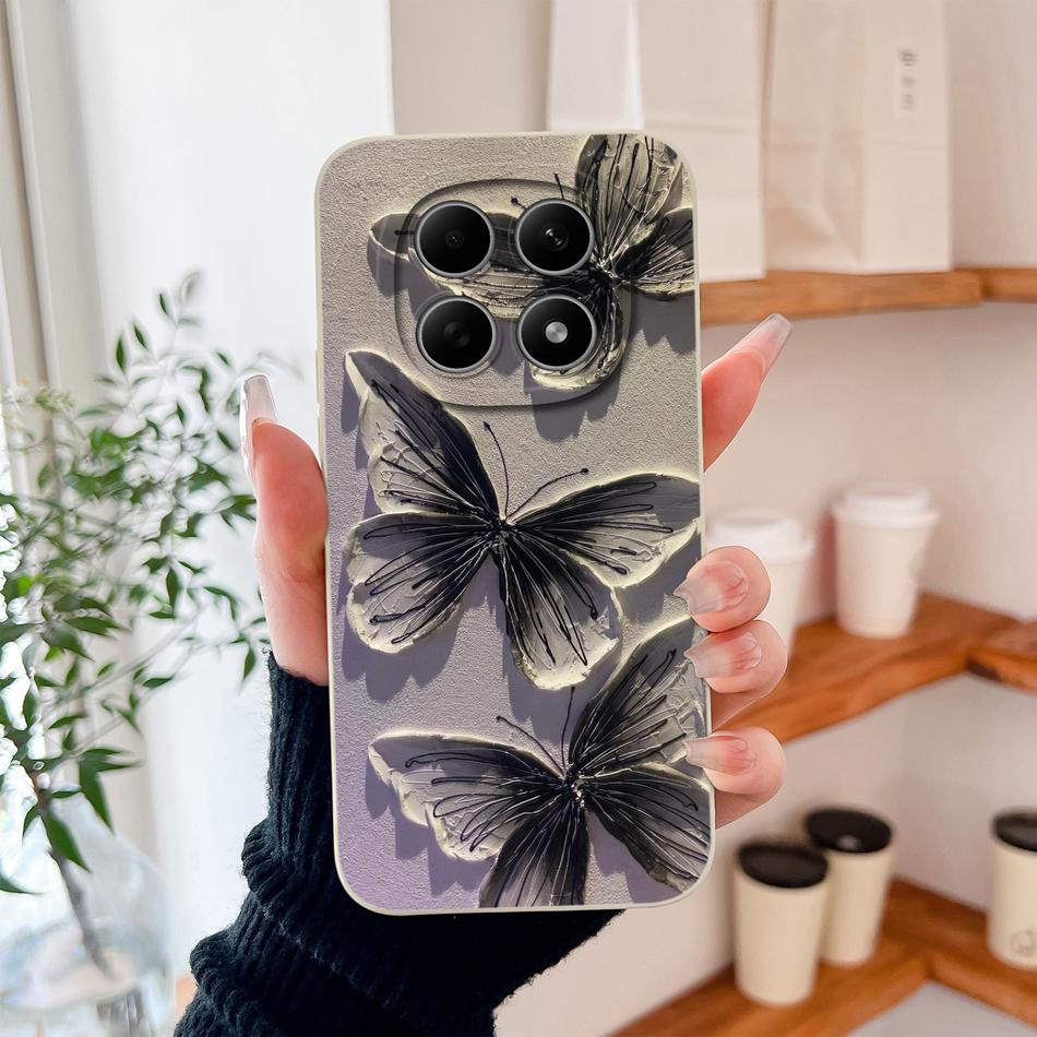 Чехол для Poco M8 Pro Милый дизайн Ударопрочный Защита для телефона Мягкий Жидкий Силикон Высокое качество Задняя крышка Для Poco M 8 M8Pro Capa