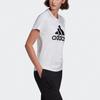 Adidas Повседневная спортивная футболка с коротким рукавом и буквенным принтом, женские топы, белые GL0649