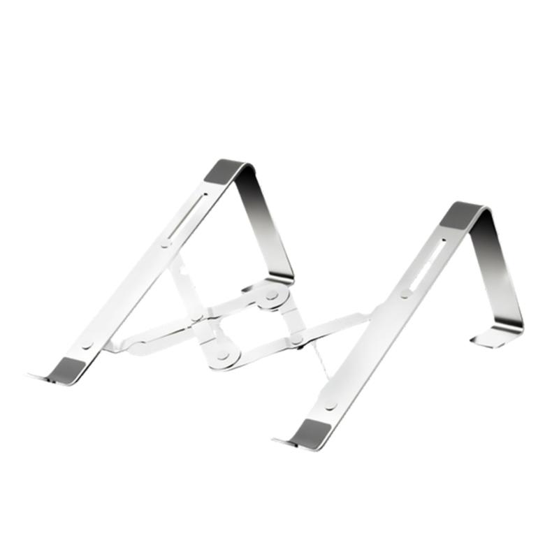 Foldable Computer Risers, Metal Notebook Support with AntiSlip Silicone Pad for Computer Notebook Tablets