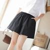 Высокая талия эластичный пояс карманы шнуровка женские шорты летние широкие штанины бег повседневные