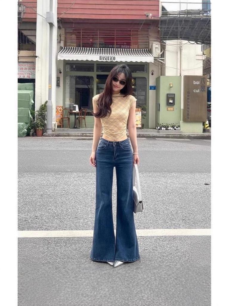 Женская красная клетчатая сетчатая футболка с открытыми плечами — облегающий крой, короткие рукава, летний топ