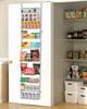 VEVOR Over the Door Pantry Organizer, 10-Tier Pantry Organization and Storage, Heavy-Duty Steel Hanging Spice Rack, Adjustable Wall Seasoning Shelves