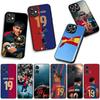 Phone Cover Soccer No 19 Sports Football No19 for Apple iPhone 16 15 14 Plus 13 12 Mini 17 Pro Max + ProMax 16E Air 15+ Case
