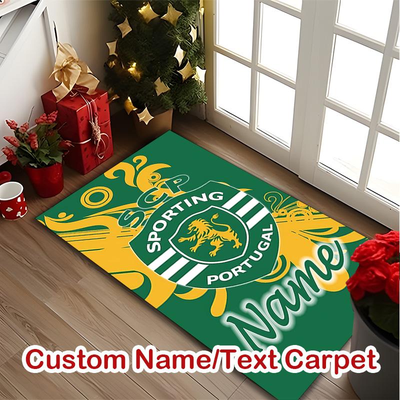 [Sporting CP (10) Printed Carpet] Non-slip Office Rug, Cozy Area Carprt for Living Room Use, Soft Home Sofa Chair Mat