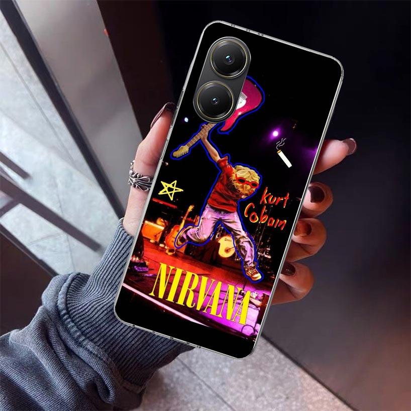 Retro Singer Kurt Cobain Phone Case For Xiaomi Poco X7 X6 X5 Pro F7 Ultra Redmi 15C 15 13 13C 12 12C 10 10A 10C 9 9A 9C 9T Shell