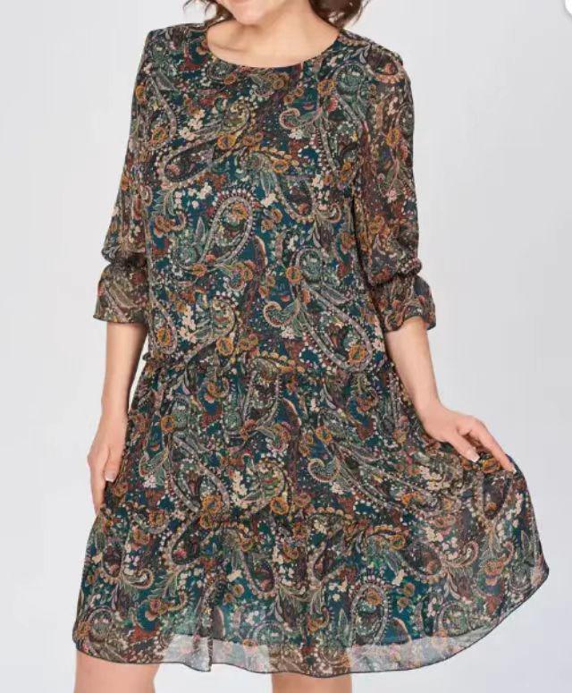 2025 Шикарное повседневное платье с принтом в стиле кросс-бордер