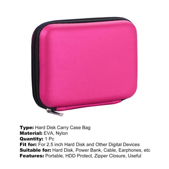 Защитный чехол для хранения, мини-сумка на молнии, 2,5-дюймовый внешний жесткий диск USB, сумка для дома