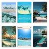 Visit Maldives Metal Plaque Poster Wall Mural Mural Classic Plaques Maldives Travel Tin Sign Posters