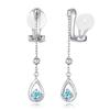 Free Bird Aquamarine Earrings for Silver Great for Day Gifts Women, Popular, Hypoallergenic, 925, Painless, Dangling, Simple, Celebrations, Birthdays,