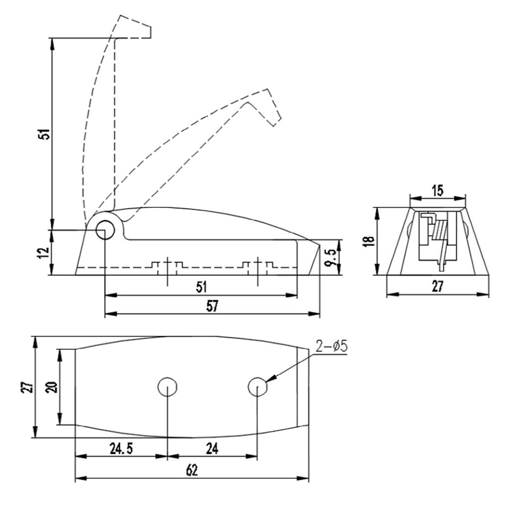 Car Door Catch Hooks Rv Camper Baggage Door Latch Door Clip Compartment Catch Holders for Rv Trailer Camper Interior Cabinet