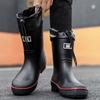 Waterproof Fishing Shoes Outdoor Wear Men's Rain Shoes Wear-resistant Mens Rain Boots Summer New Mid-calf Boots Chunky Sapatos