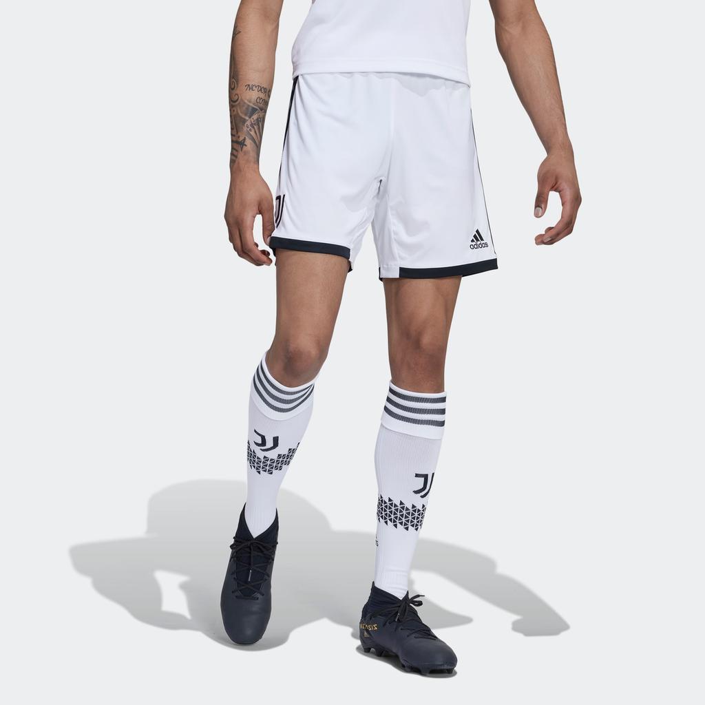Adidas X Juventus Collaboration AeroReady Mens Training Series Color Block Striped Comfortable Breathable Shorts Men Shorts White H38904