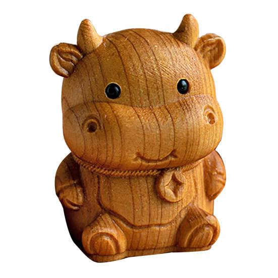 Yousheng Zodiac Animal Figurine Handcrafted Wood Chinese Zodiac Signs Multifunctional Mini Zodiac Table Decoration Gift for Zodiac Enthusiasts