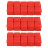 30 Pcs 16mm Dice Set Six Sided Blank Dice Write On Cubes Game for Math Teaching Education Red