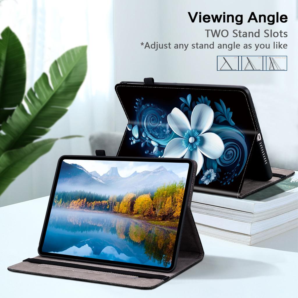 Чехол из искусственной кожи для планшета Realme Pad X-11 стилей! Прочный, с 2 слотами для подставки, держателем для карандашей и слотами для карточек, гибкая задняя крышка из ТПУ