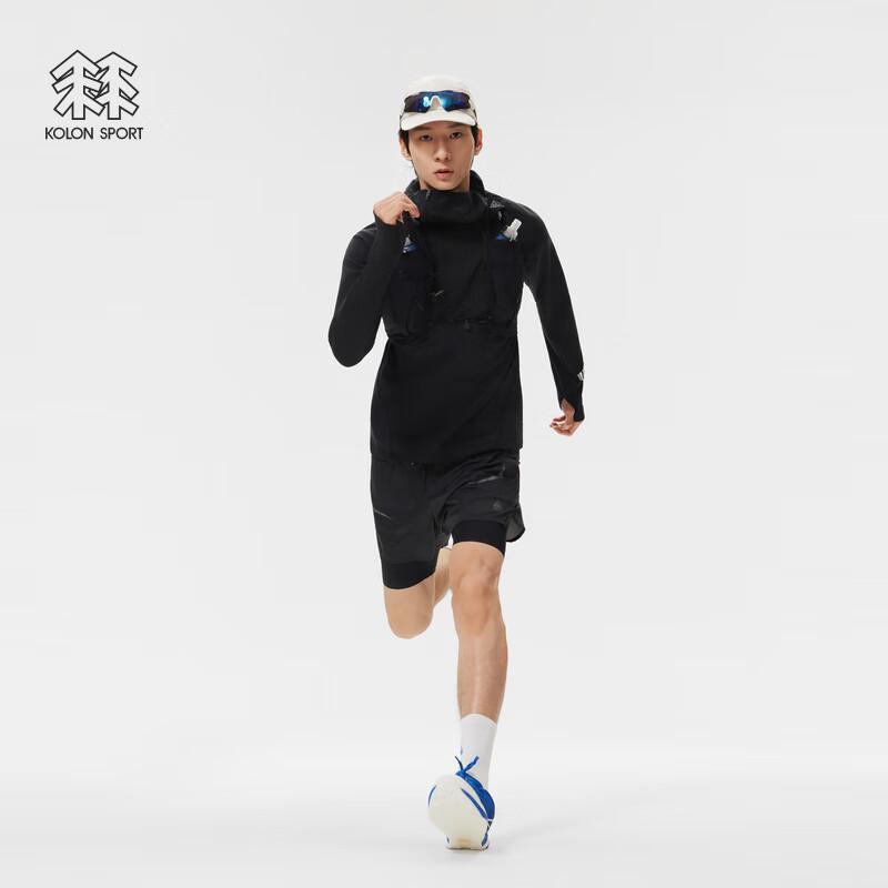 Мужская футболка KOLON SPORT с капюшоном, длинным рукавом, светоотражающая, для трейлраннинга
