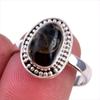 Natural Black Copper Turquoise Gemstone 925 Solid Sterling Silver Ring S.8 l3N70