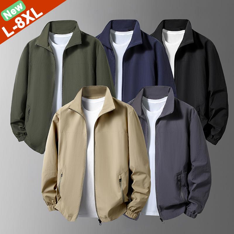 5XL 6XL 7XL 8XL Куртка Мужская Осенние Пальто Мужская Одежда Куртка Ношение Мужская Куртка Повседневная Верхняя Одежда Водонепроницаемая Корея Япония Большой Размер