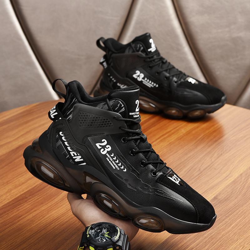 Модные мужские кроссовки для улицы, дышащие, на шнуровке, роскошные, новые, баскетбольные, на толстой подошве, модные, повседневные, для бега, большого размера
