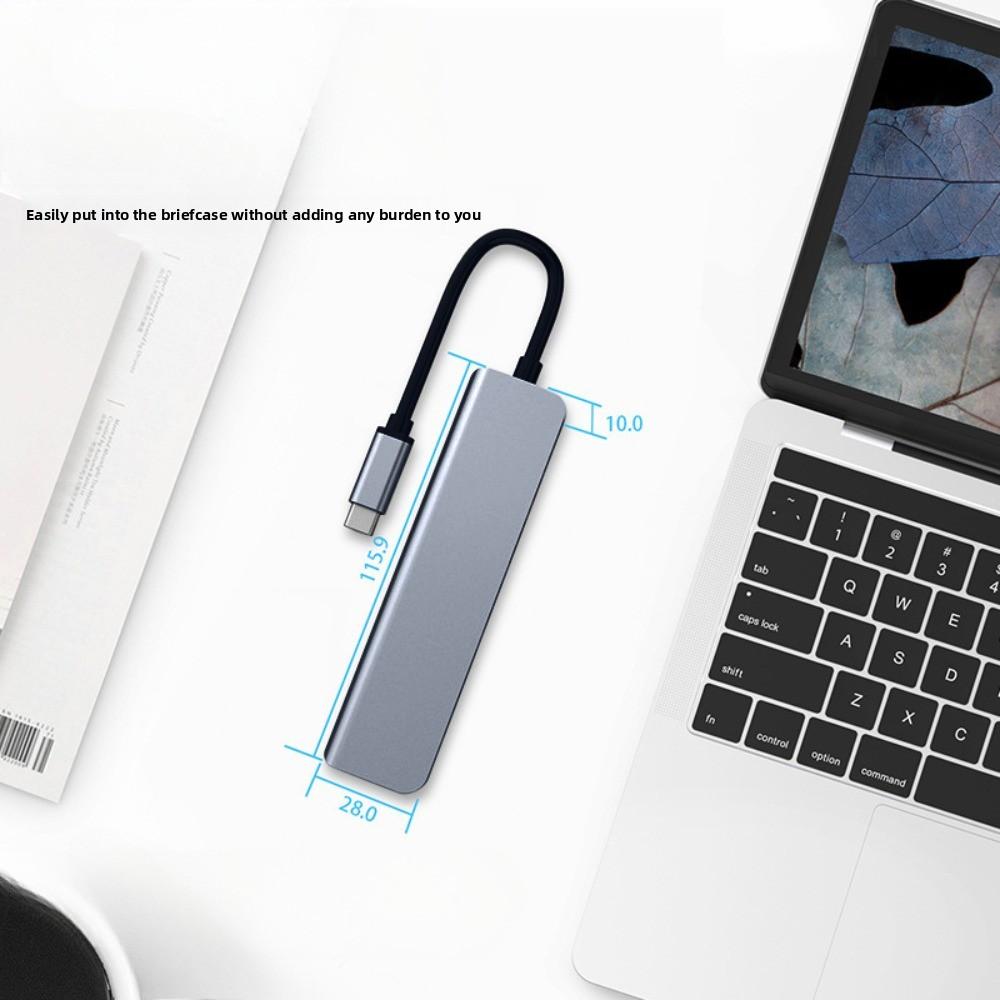 6-в-1 Type-C Hub с 4K HDMI USB-C PD зарядка для ноутбука MacBook Dock адаптер