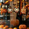 Vintage Cartoon Halloween Set Wooden Hanging Decor, Ghost Black Cat Pumpkin Owl Ornament, Rustic Mummy And Ornaments Wall Decor Gift Tags for