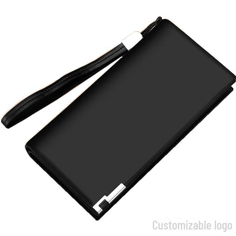 Мужской длинный клатч-кошелек на молнии с отделениями для нескольких карт большой емкости