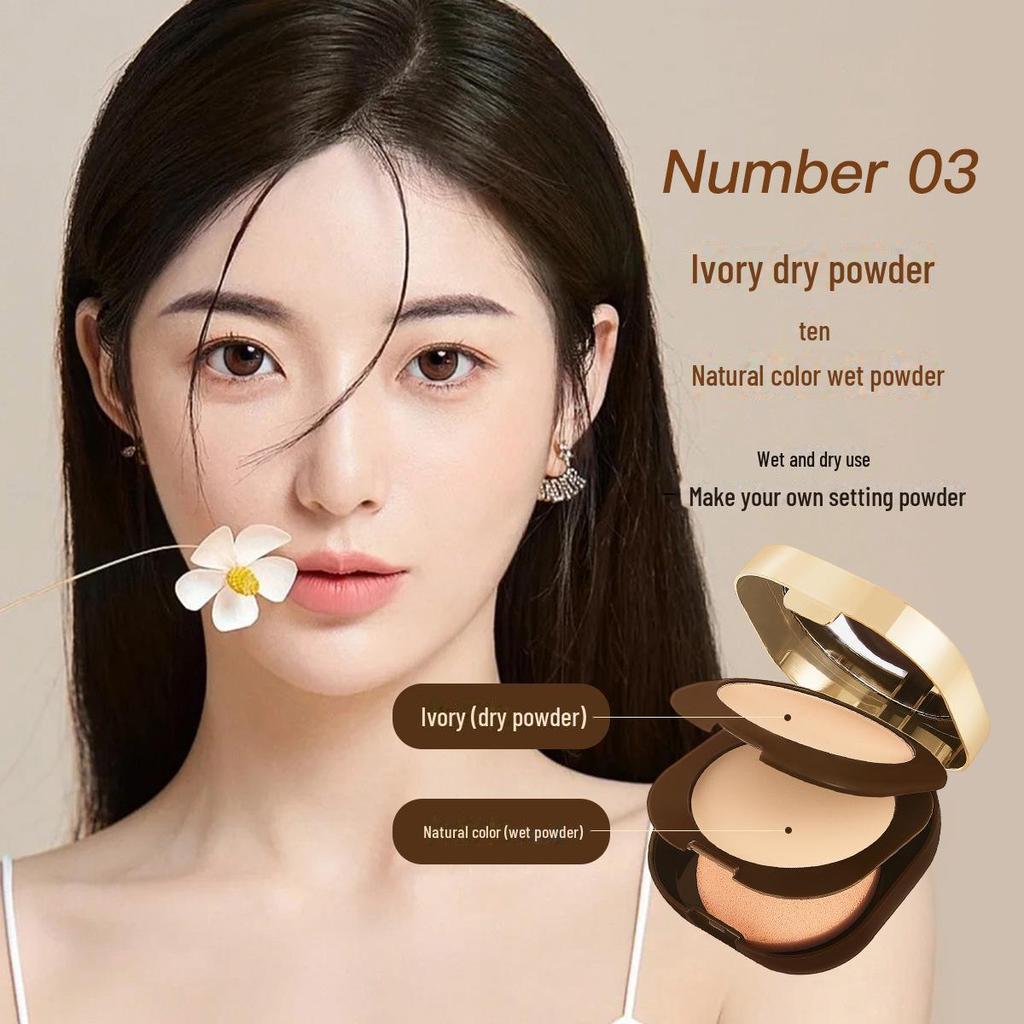 Kaqili Light-Sensitive Soft Yarn Двухслойная воздушная пудра-консилер для сухой кожи - нелипкая, стойкая жидкая основа без снятия макияжа