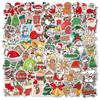 100 Christmas Stickers with Santa and Reindeer for Festive UK DIY Decorations