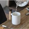 310ml Vintage Creative Coffee Cup with Lid and Spoon Nordic Simple Style Wooden Handle Home Office Water Cup Couple Lover Gifts