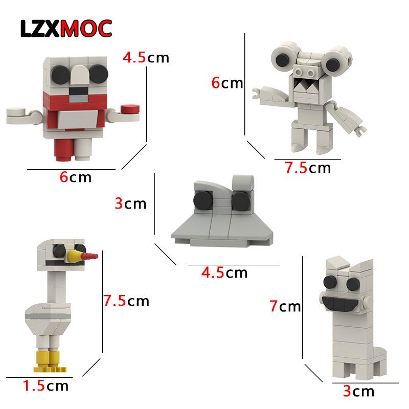 Zoonomaly Игрушка-фигурка Zoonomaly Zoo Blocks Набор блоков Zoonomaly Фигурка из игры ужасов Zoonomaly Кирпичный Страж Кот Коала Монстр Животные Строительство