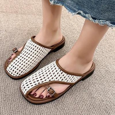 Модные женские тапочки, балетки, пляжные сандалии, летний тренд 2025, дизайнерская повседневная обувь, полые римские модные уличные тапочки, шлепанцы женские