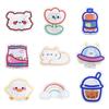 Letter Clip School Stationery Cartoon Binder Clips Snacks Sealing Clip Paper Clip Transparent Clip