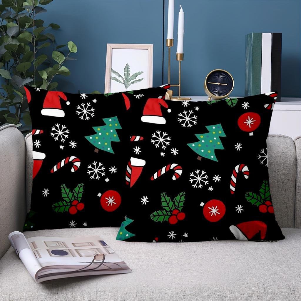 1 Pieces Christmas Pattern Decorative Throw Pillow Cushions Polyester pillowcase, sofa decorative cushion cov Headboard Pillow