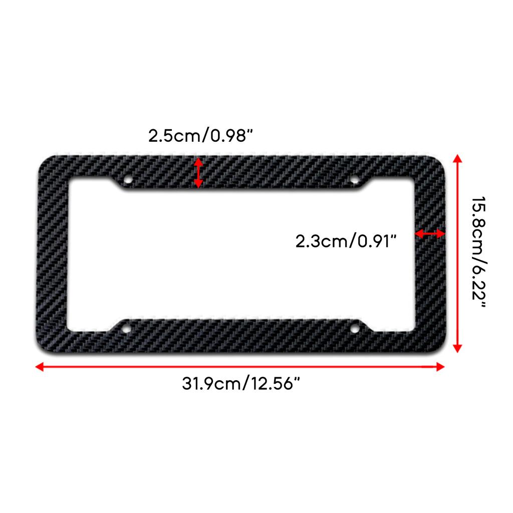 Carbon Fiber License Plate Frame, Carbon Fiber Holder, Car Tag Cover Universal License Plate Frames for Car Truck