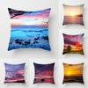 Sunset Sunset Beach Scenery Printed Pillow Cover Sofa Decoration Car Office Seat Cushion Cover Room Home Decor Pillow Cover