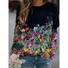 Spring Autumn Hoodies & Sweatshirts Women 3D Printed Long Sleeved Hoodies Round Neck Sexy Casual Loose T-shirt Women's Top