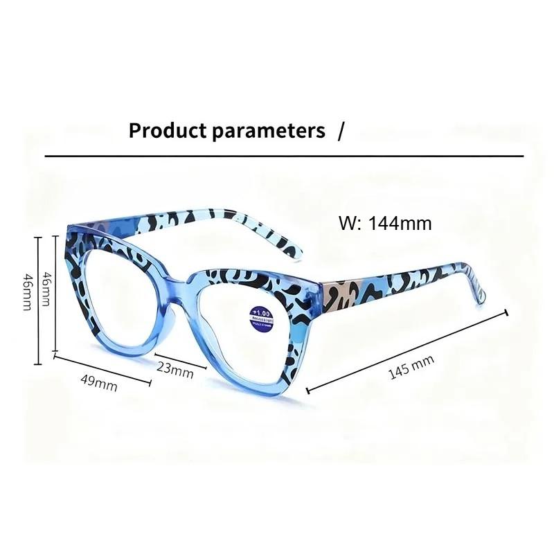 Унисекс Оверсайз Высококачественные Очки Оправа с Леопардовым Принтом Очки для Чтения для Женщин Синие Антисветовые Пресбиопические Очки