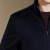 Antonio Men's Silk & Cashmere Wool Blend Stand Collar Business Jacket